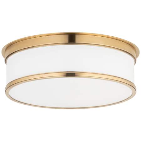 Hudson Valley Lighting Geneva 3 Light 15" Wide Flush Mount Drum Ceiling Fixture Aged Brass