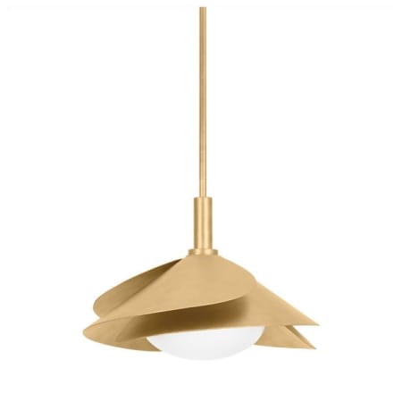 Hudson Valley Lighting Brookhaven 15" Wide Pendant Vintage Gold Leaf