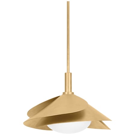 Hudson Valley Lighting Brookhaven 15" Wide Pendant Vintage Gold Leaf