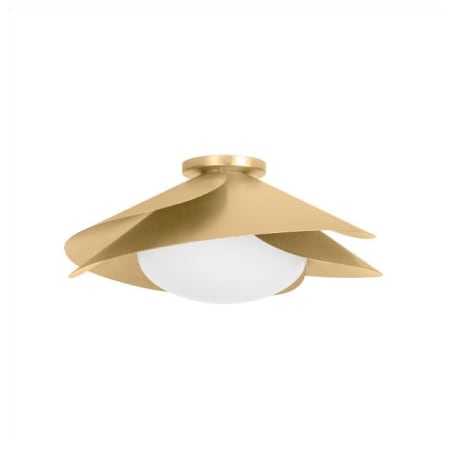 Hudson Valley Lighting Brookhaven 15" Wide Flush Mount Ceiling Fixture Vintage Gold Leaf