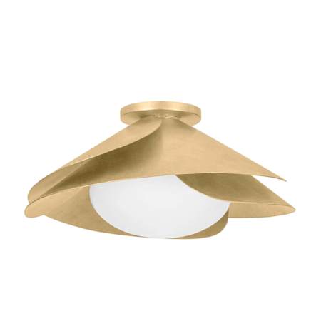 Hudson Valley Lighting Brookhaven 22" Wide Flush Mount Ceiling Fixture Vintage Gold Leaf