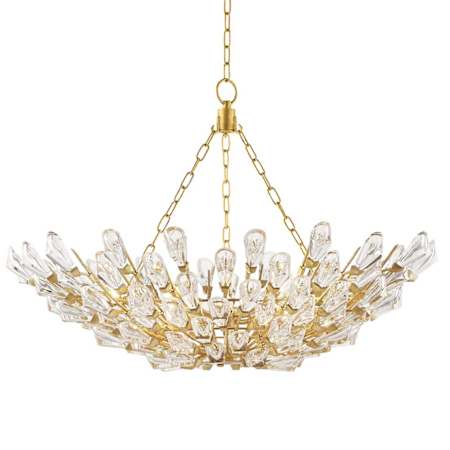 Hudson Valley Lighting Tulip 9 Light 40" Wide Semi-Flush Ceiling Fixture Gold Leaf
