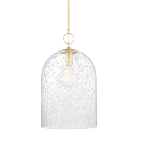 Hudson Valley Lighting Belleville 14" Wide Pendant Aged Brass