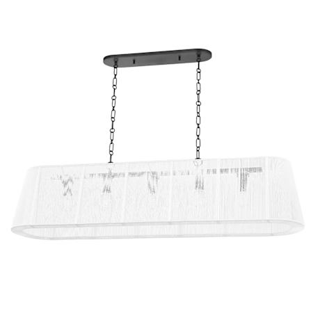 Hudson Valley Lighting Verona Beach 5 Light 51" Wide Linear Chandelier Old Bronze