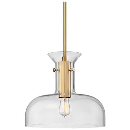Hudson Valley Lighting Coffey Single Light 16" Wide Pendant Aged Brass