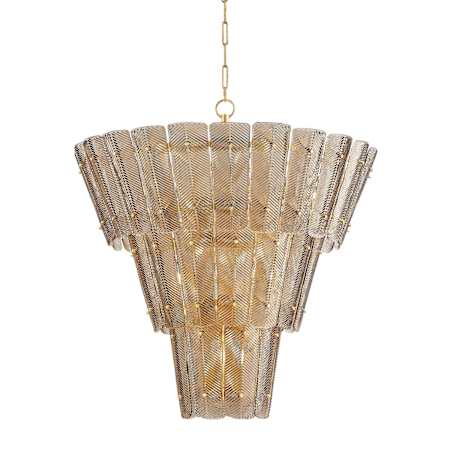 Hudson Valley Lighting Cassian 18 Light 45" Wide Chandelier Vintage Gold Leaf