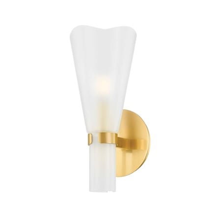 Hudson Valley Lighting Pine island 12" Tall Wall Sconce Aged Brass