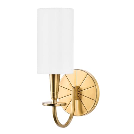Hudson Valley Lighting Mason Single Light 12" Tall Wall Sconce Aged Brass