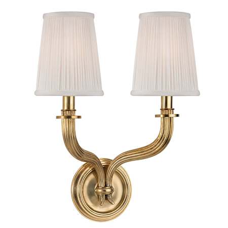 Hudson Valley Lighting Danbury 2 Light 17" Tall Wall Sconce Aged Brass