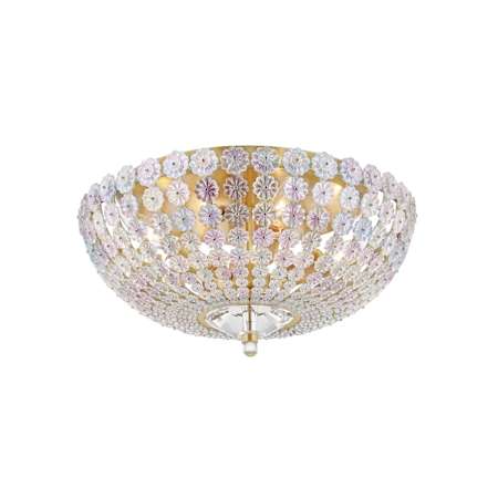 Hudson Valley Lighting Floral Park 17" Wide Semi-Flush Ceiling Fixture Aged Brass