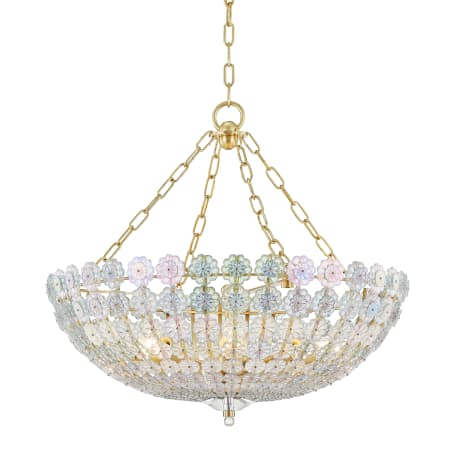 Hudson Valley Lighting Floral Park 8 Light 25" Wide Chandelier Aged Brass
