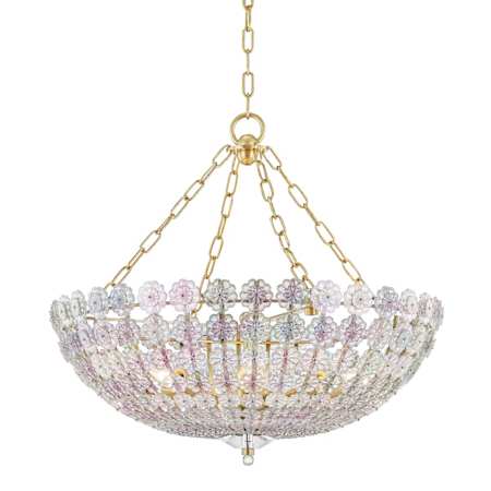 Hudson Valley Lighting Floral Park 8 Light 25" Wide Chandelier Aged Brass