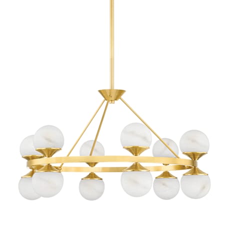 Hudson Valley Lighting Grafton 12 Light 34" Wide LED Chandelier Aged Brass