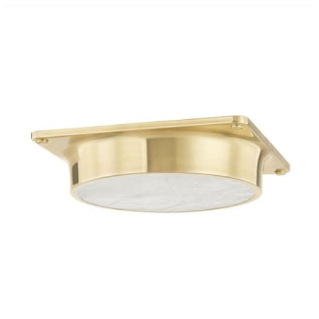 Hudson Valley Lighting Greenwich 12" Wide LED Flush Mount Ceiling Fixture Aged Brass