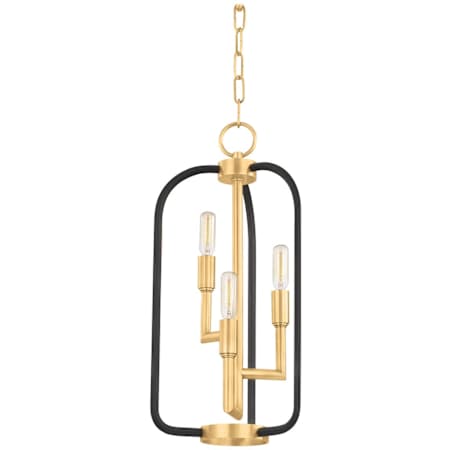 Hudson Valley Lighting Angler 3 Light 10" Wide Taper Candle Pendant Aged Brass