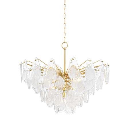 Hudson Valley Lighting Darcia 15 Light 36" Wide Waterfall Chandelier Aged Brass