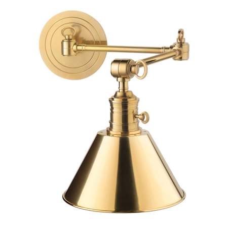 Hudson Valley Lighting Garden City 11" Tall Wall Sconce with Swing Arm Aged Brass