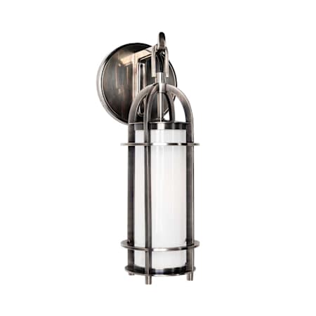 Hudson Valley Lighting Portland Single Light 15" Tall Bathroom Sconce Historic Nickel