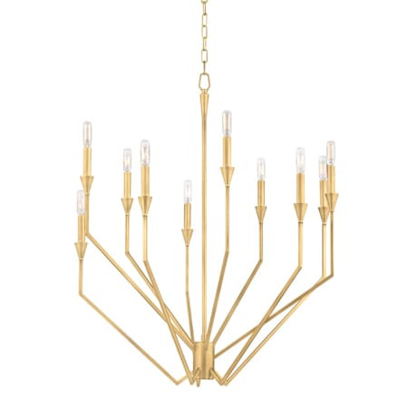 Hudson Valley Lighting Archie 10 Light 30" Wide Taper Candle Chandelier Aged Brass