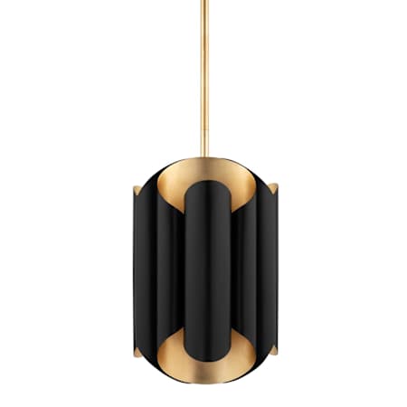 Hudson Valley Lighting Banks 6 Light 12" Wide Pendant Gold Leaf / Black