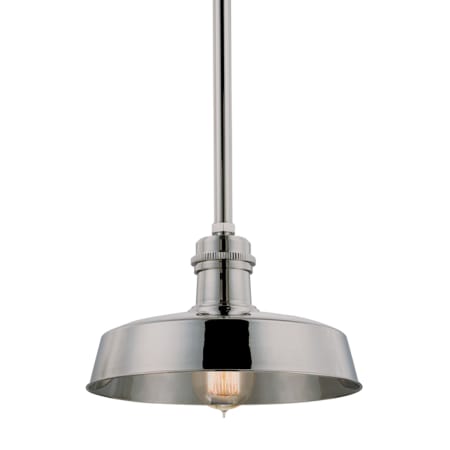 Hudson Valley Lighting Hudson Falls Single Light 10" Wide Pendant Polished Nickel
