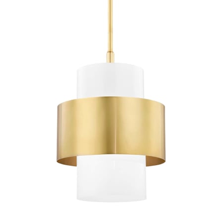 Hudson Valley Lighting Corinth Single Light 16" Wide Pendant Aged Brass