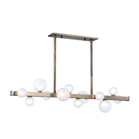 Hudson Valley Lighting Mini Hinsdale 12 Light 45" Wide LED Linear Chandelier Aged Brass