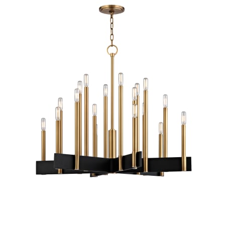 Hudson Valley Lighting Abrams 18 Light 34" Wide Taper Candle Chandelier Aged Brass