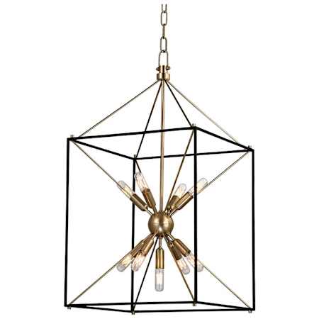 Hudson Valley Lighting Glendale 9 Light 16" Wide Mini Chandelier Aged Brass