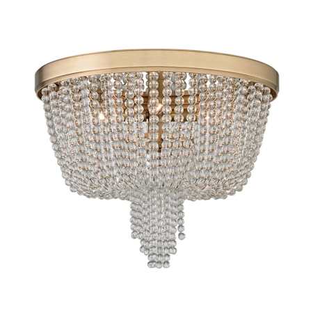 Hudson Valley Lighting Royalton 4 Light 18" Wide Flush Mount Waterfall Ceiling Fixture Aged Brass