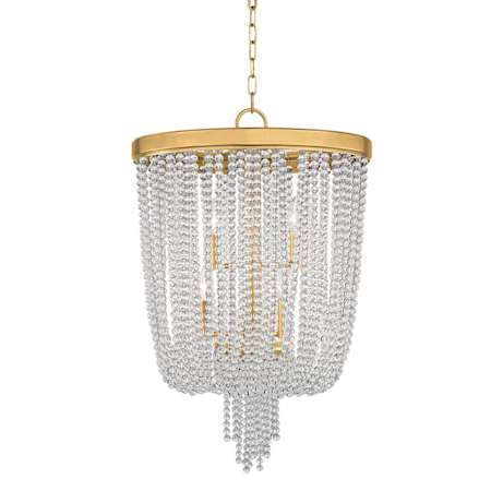 Hudson Valley Lighting Royalton 8 Light 18" Wide Crystal Mini Chandelier Aged Brass