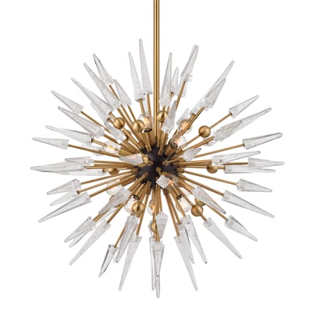Hudson Valley Lighting Sparta 12 Light 32" Wide Sputnik Chandelier Aged Brass