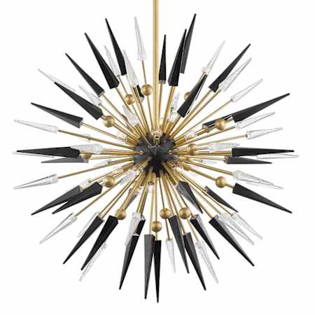 Hudson Valley Lighting Sparta 18 Light 48" Wide Sputnik Chandelier Aged Brass