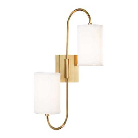 Hudson Valley Lighting Junius 2 Light 22" Tall Wall Sconce Aged Brass