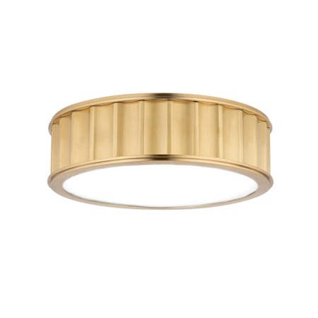 Hudson Valley Lighting Middlebury 2 Light 13" Wide Flush Mount Drum Ceiling Fixture Aged Brass