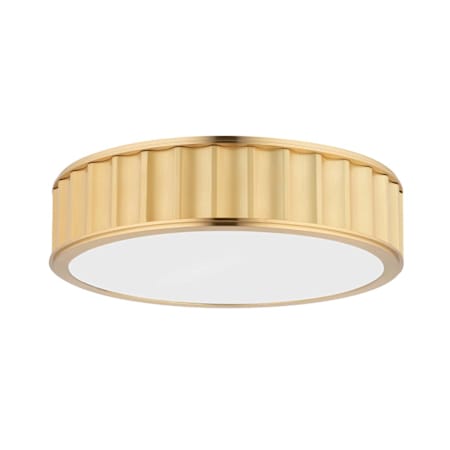 Hudson Valley Lighting Middlebury 3 Light 16" Wide Flush Mount Drum Ceiling Fixture Aged Brass