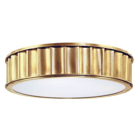 Hudson Valley Lighting Middlebury 3 Light 16" Wide Flush Mount Drum Ceiling Fixture Aged Brass