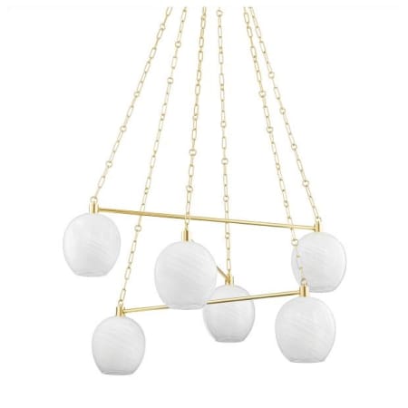Hudson Valley Lighting Asbury Park 6 Light 38" Wide Chandelier Aged Brass