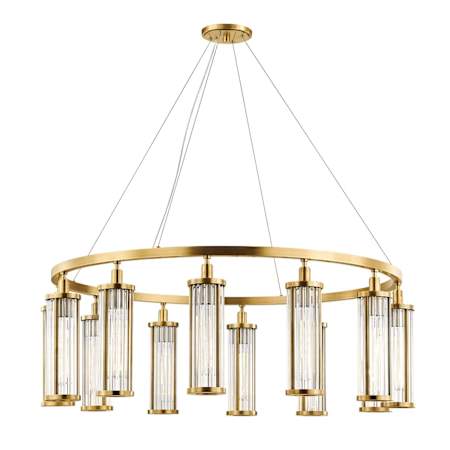 Hudson Valley Lighting Marley 12 Light 43" Wide Ring Chandelier Aged Brass