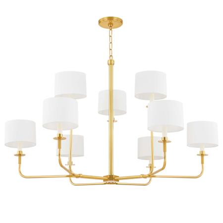 Hudson Valley Lighting Paramus 9 Light 48" Wide Chandelier Aged Brass
