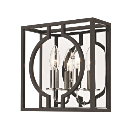 Hudson Valley Lighting Octavio 2 Light 10" Tall Wall Sconce Aged Iron / Polished Nickel Combo