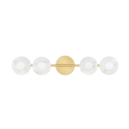 Hudson Valley Lighting Elmont 4 Light 25" Wide Bathroom Vanity Light Aged Brass