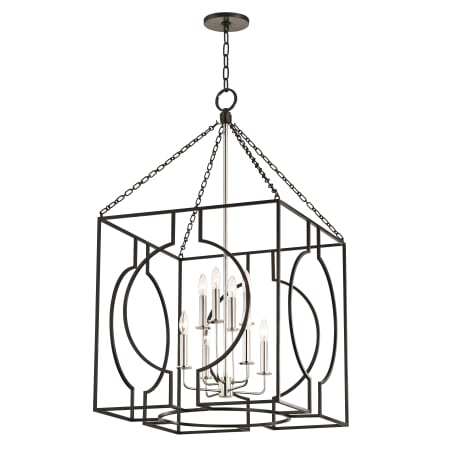 Hudson Valley Lighting Octavio 8 Light 24" Wide Taper Candle Chandelier Aged Iron / Polished Nickel Combo