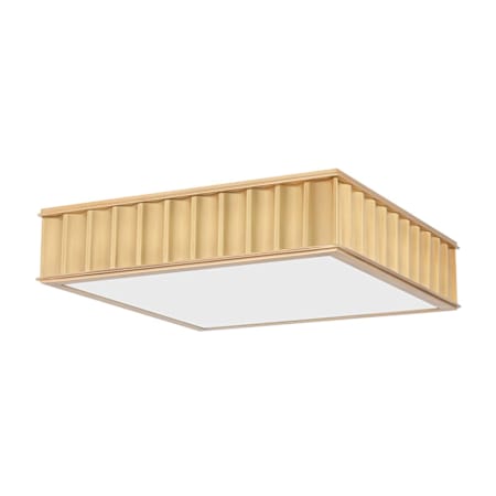 Hudson Valley Lighting Middlebury 3 Light 16" Wide Flush Mount Square Ceiling Fixture Aged Brass