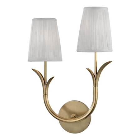 Hudson Valley Lighting Deering 2 Light 17" Tall Wall Sconce Aged Brass