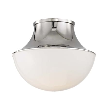 Hudson Valley Lighting Lettie Single Light 11" Wide Integrated LED Flush Mount Bowl Ceiling Fixture Polished Nickel