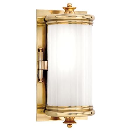 Hudson Valley Lighting Bristol Single Light 11" Tall Bathroom Sconce Aged Brass