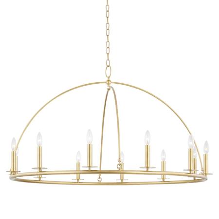 Hudson Valley Lighting Howell 12 Light 47" Wide Taper Candle Style Chandelier Aged Brass