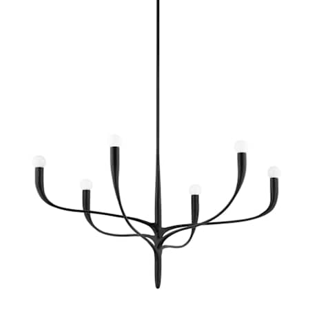 Hudson Valley Lighting Labra 6 Light 37" Wide Chandelier Aged Iron