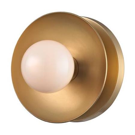 Hudson Valley Lighting Julien Single Light 5" Tall LED Bathroom Sconce / Ceiling Fixture Aged Brass